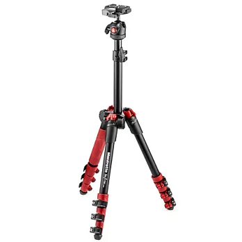 Manfrotto Befree One 自由者旅行反折腳架套組/紅色