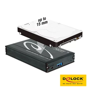 Delock eSATAp 2.5吋硬碟外接盒 (USB3.1/eSATA)