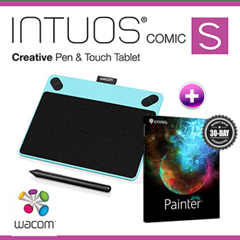 Wacom INTUOS Comic Pen & Touch (S) CTH-490 B1-CX 動漫(藍)+ Painter2016(專案版)