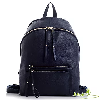 【手感的秀】紐約街頭風多口袋後背包(魅海藍)