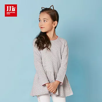 【JJLKIDS】甜美娃娃百搭點點洋裝(麻灰)105麻灰