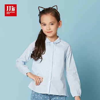 【JJLKIDS】高質感點點純棉襯衫(天藍)150天藍