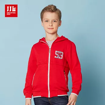 【JJLKIDS】美式學院風休閒外套(鲜红)150鲜红