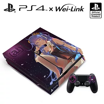 SONY PS4主機專用機身貼 小藍-魅紫(OLP-AI-02)