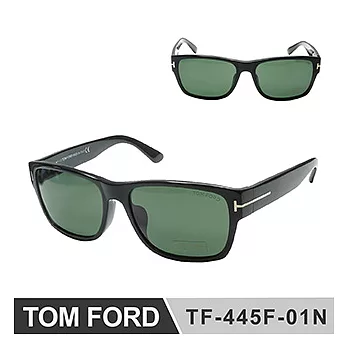 【TOM FORD 太陽眼鏡】中性款/經典T字金邊設計-質感黑框(TF445-01N)