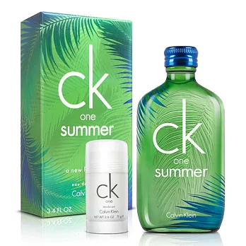 CK one Summer 中性淡香水-2016夏日限量版(100ml)-送體香膏＆針管