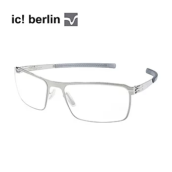 【ic!berlin 光學眼鏡】正品德國柏林薄鋼設計-細腳/亮銀色 (JAUN-CHROME)