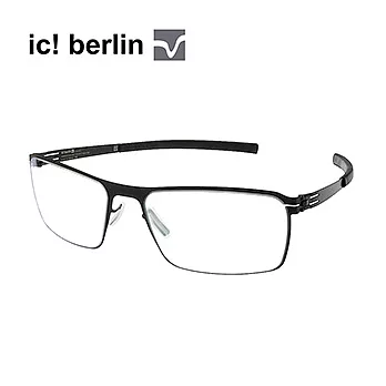 【ic!berlin 光學眼鏡】正品德國柏林薄鋼設計-質感黑/細腳(JAUN-BLACK)