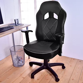 【凱堡】NX皮革大賽車椅 辦公椅電腦椅黑