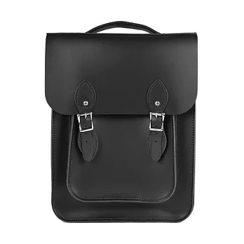 【The Leather Satchel Co.】英國原裝手工牛皮經典後揹包 手提包 後背包 多功能兩用包 精湛工藝 新款磁釦設計方便開啟(火炭黑)