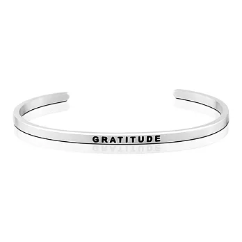 MANTRABAND GRATITUDE 感恩的心 銀色手環 附原廠盒