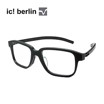 【ic!berlin 光學眼鏡】德國薄鋼-黑#大框款(115-CUNOSTR-BLACK)