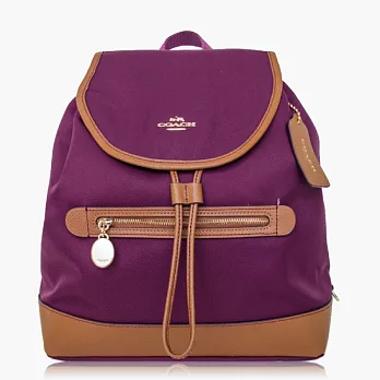 【COACH 旅行必備】織布 / 背包 / 後背包_紫色