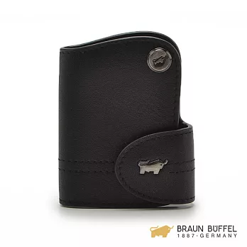 【BRAUN BUFFEL】.德國小金牛 - 皇家系列細緻皮紋單鎖包 -黑色