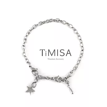 【TiMISA】動感 純鈦手鍊 串珠款（含延長鍊）