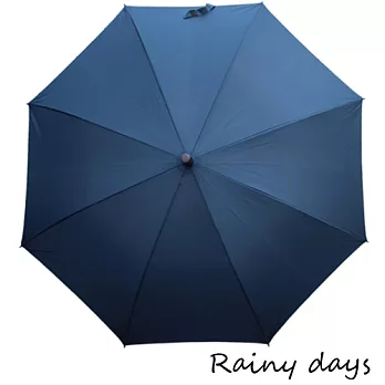 【Rainy days】維他命色系抗風防潑自動直傘-深藍色(2入組)