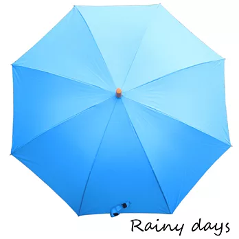【Rainy days】維他命色系抗風防潑自動直傘-天藍色(2入組)