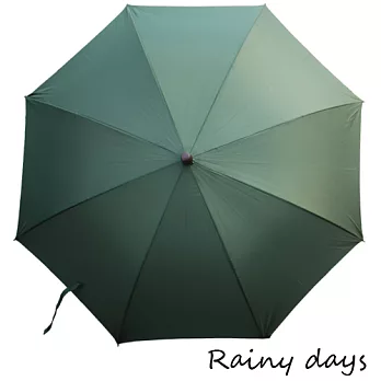 【Rainy days】維他命色系抗風防潑自動直傘-軍綠色(2入組)