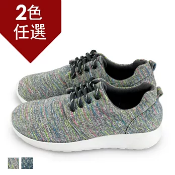 FUFA MIT 混色織紋繫帶休閒鞋(R07) - 共2色23彩灰