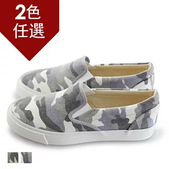 FUFA MIT 潮流迷彩懶人鞋(U76)-共2色23迷彩灰