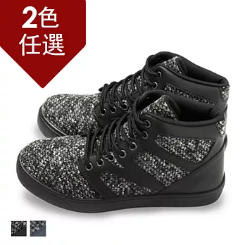 FUFA MIT毛呢高筒運動休閒鞋 (J57)-共2色23黑色