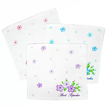 卡通方巾-櫻花/玫瑰-12入