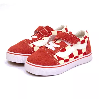 【U】VANS - 經典方格造型童鞋12 - 紅白方格
