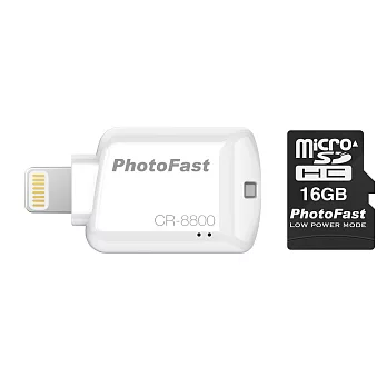 PhotoFast 蘋果microSD讀卡機 CR-8800(內含16G記憶卡)