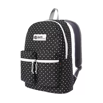 韓國包袋品牌 THE EARTH - DOT 2 POCKET BACKPACK (Black) CORDURA系列 圓點防水後背包 (黑)