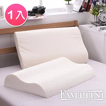 【義大利Famttini-舒雅幽境】大尺寸AA級波浪工學天然乳膠枕-1入