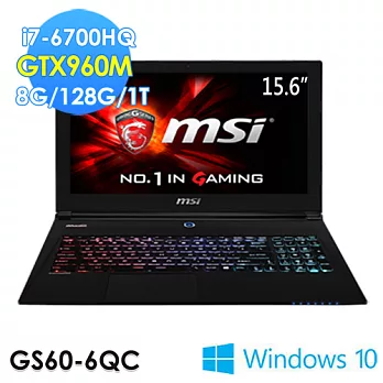 msi微星 GS60 6QC-285TW 15.6吋 i7-6700HQ GTX960M WIN10 電競筆電