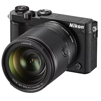 Nikon 1 J5 10-100mm 旅遊鏡組(公司貨)-加送64G記憶卡+專用電池*2+專用相機包+UV保護鏡+大吹球+拭淨布+拭淨筆-黑色