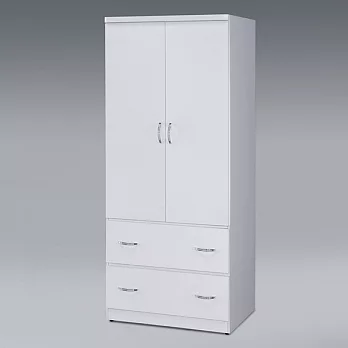 《Homelike》米蘭白色衣櫃2.5x6尺白色
