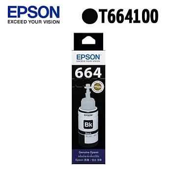 EPSON 原廠專用連供墨水匣 T644100/200/300/400 - C/M/Y/K - 適L800/L805/L1800K 黑色