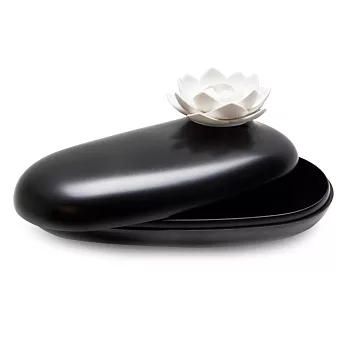 QUALY 石上蓮花-置物盒(黑+白)