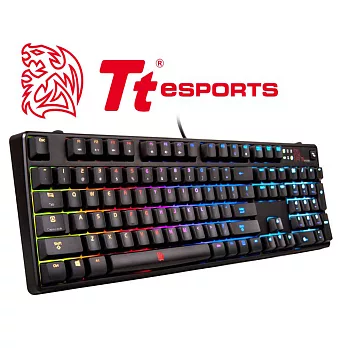 Tt eSPORTS 波賽頓 Z RGB全彩背光茶軸機械式電競鍵盤 (KB-PZR-KBBRTC-01)