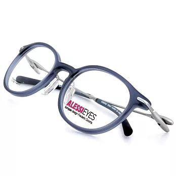 ALESSI 革命性磁石鉸鏈設計創意美學平光眼鏡霧藍