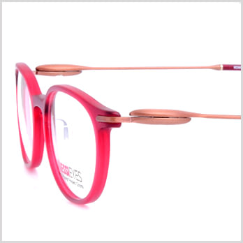 ALESSI 革命性磁石鉸鏈設計創意美學平光眼鏡霧紅