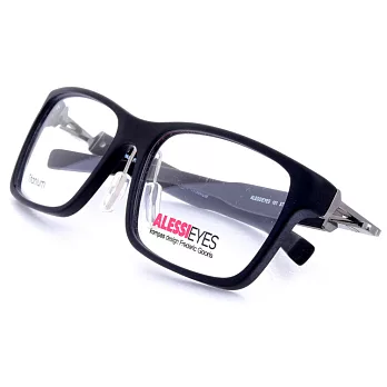 ALESSI 革命性磁石鉸鏈設計創意美學平光眼鏡霧黑