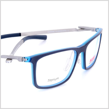 ALESSI 革命性磁石鉸鏈設計創意美學平光眼鏡霧藍