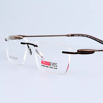 ALESSI 革命性磁石鉸鏈設計創意美學平光眼鏡霧咖啡