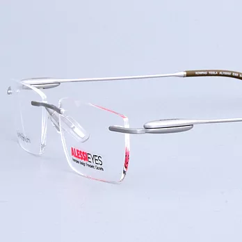 ALESSI 革命性磁石鉸鏈設計創意美學平光眼鏡霧銀