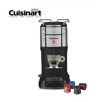 【美膳雅Cuisinart】for illy Espresso頂級膠囊咖啡機 EM-400TWBK