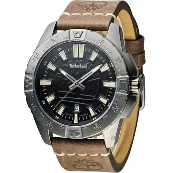 Timberland 探險潮流時尚休閒錶 TBL.14532JSU/02 黑x咖啡