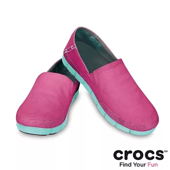 Crocs - 女性 - 女士舒躍奇樂幅鞋 -35活力紫/淺湖藍色