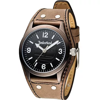 Timberland 叢林風概念時尚腕錶 TBL.14566JSBN/12 黑x咖啡