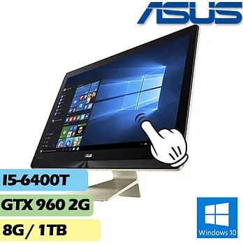 【ASUS】Z220ICGT 21.5吋 i5-6400T 8G記憶體 GTX960獨顯 FHD高畫質 質感高效能AIO電腦(640GG001X)金色