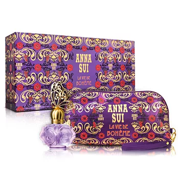 Anna Sui 安娜蘇 紫蝶戀風采禮盒(淡香水30ml+手拿包)-送品牌針管＆紙袋