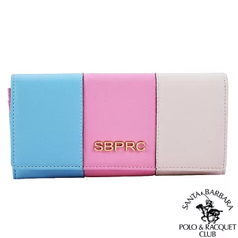 SANTA BARBARA POLO．聖大保羅 - 漾彩仲夏系列 二折多插卡式長夾- 甜心粉