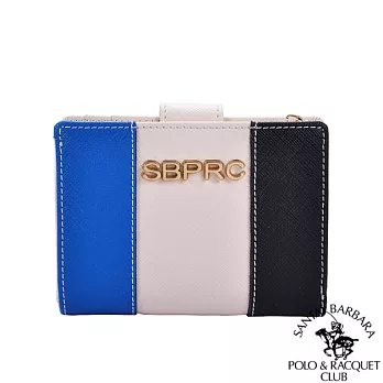 SANTA BARBARA POLO．聖大保羅 - 漾彩仲夏系列 拉鍊式多卡短夾-海軍藍